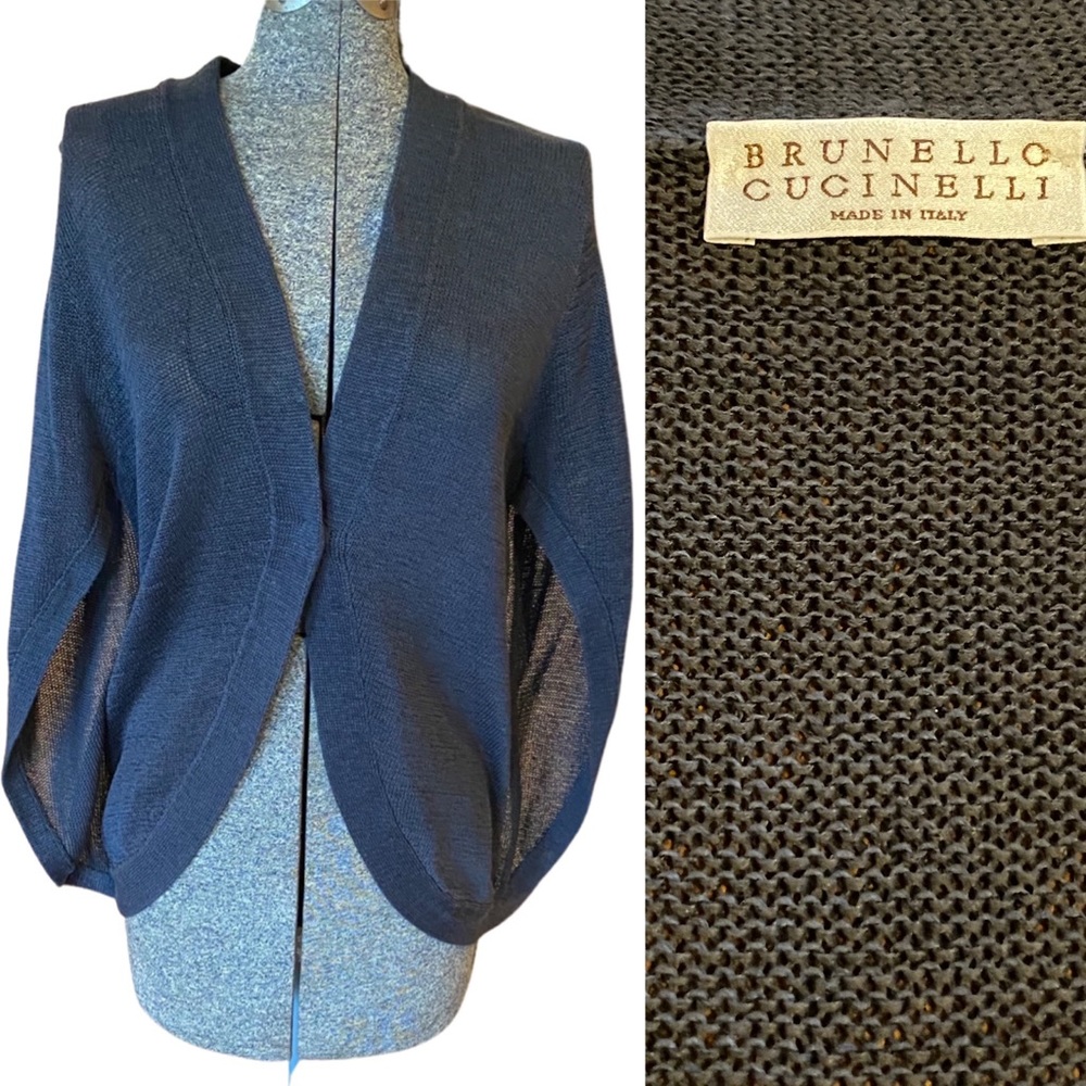 Brunello Cucinelli snap front sweater. EUC
